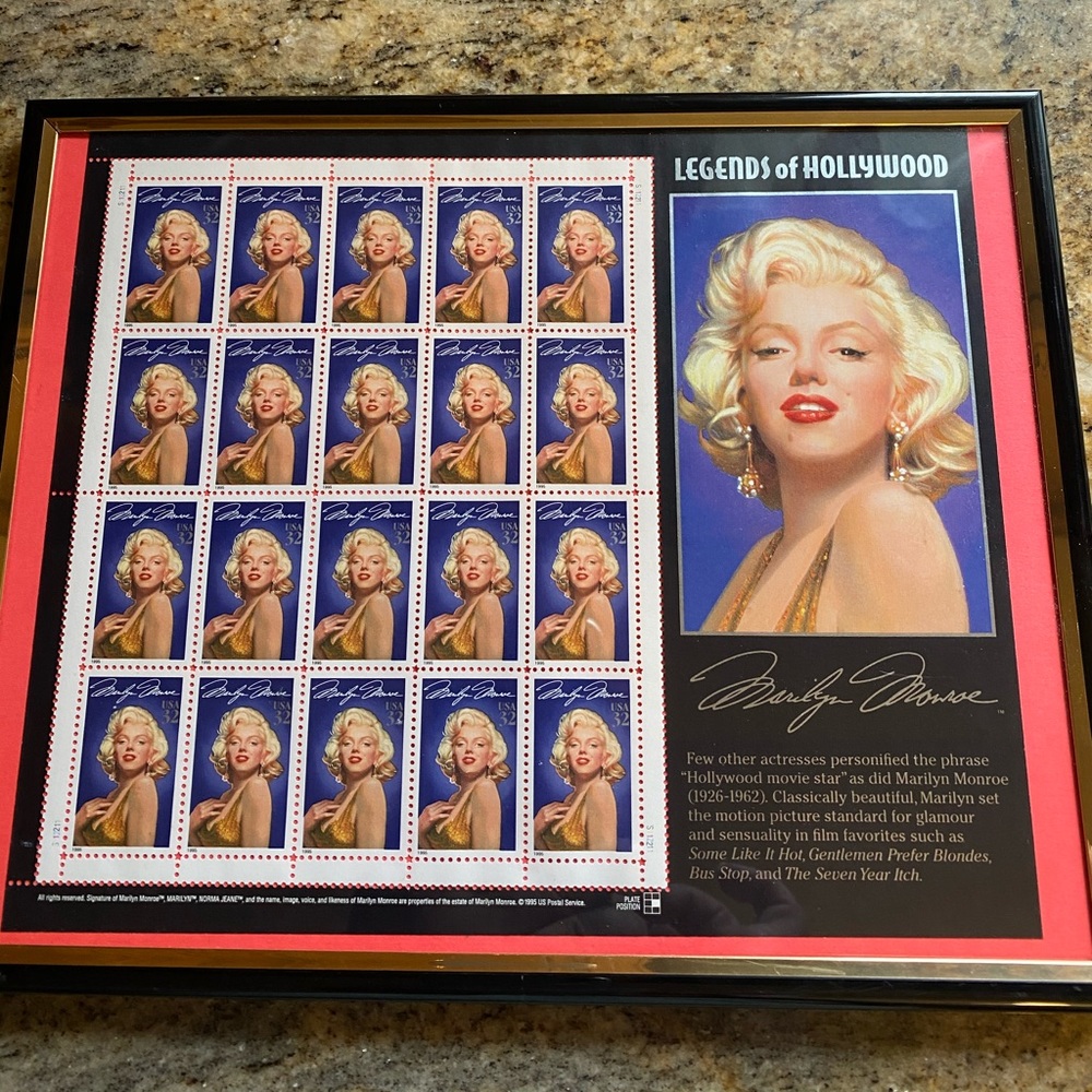 Legends of Hollywood MARILYN MONROE STAMP SET